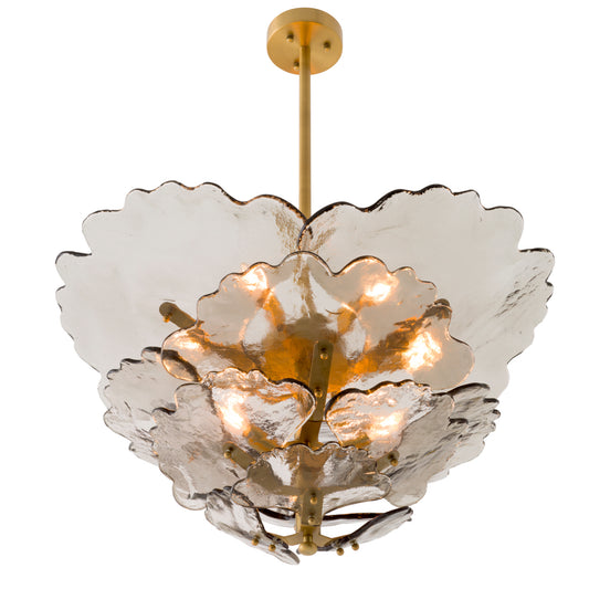 Candelabru Florina, sticlă fumurie