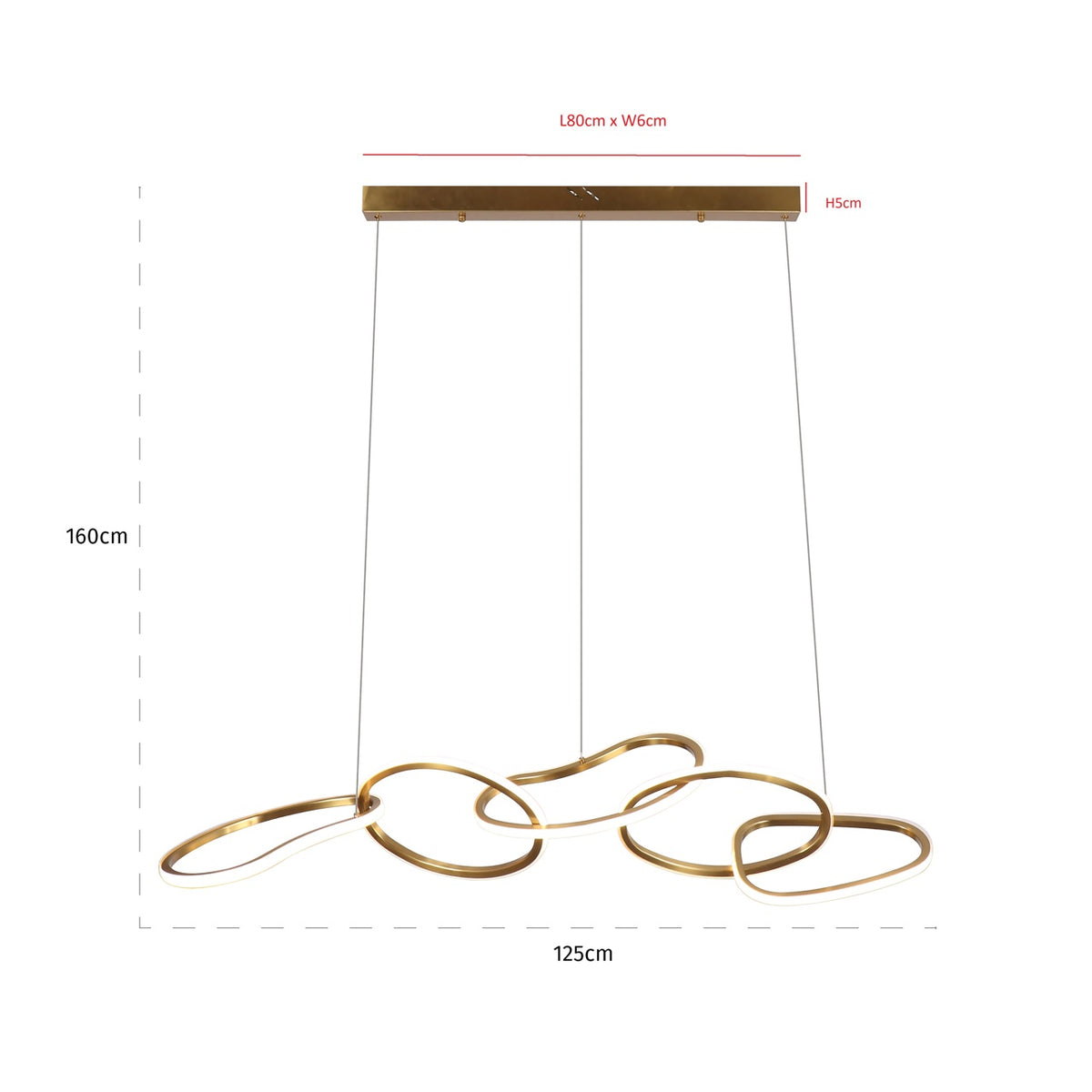 Candelabru Flyn, auriu periat