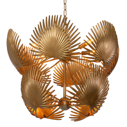 Candelabru Foliage, finisaj alamă vintage