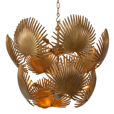 Candelabru Foliage, finisaj alamă vintage