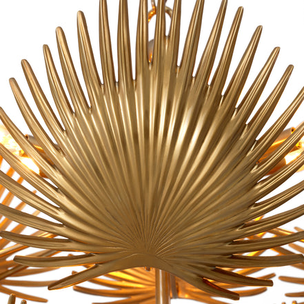 Candelabru Foliage, finisaj alamă vintage