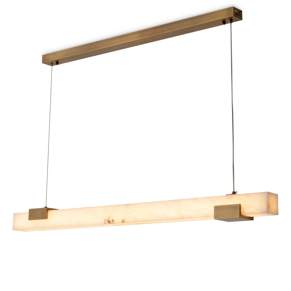 Candelabru Furore, finisaj alamă antichizată, alabastru