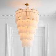 Candelabru Greyson XL, finisaj alamă antichizată, alabastru