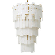 Candelabru Greyson XL, finisaj alamă antichizată, alabastru