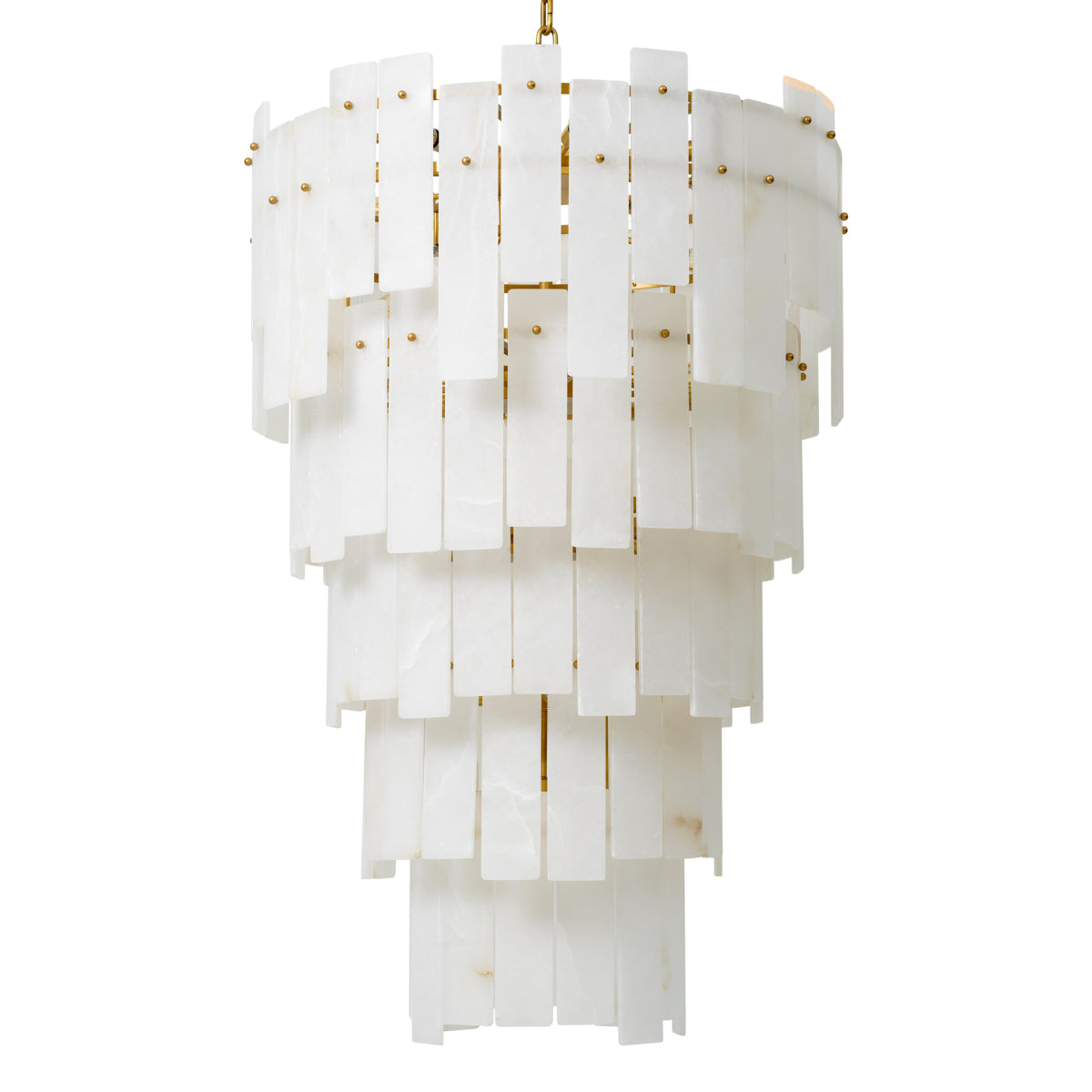 Candelabru Greyson XL, finisaj alamă antichizată, alabastru