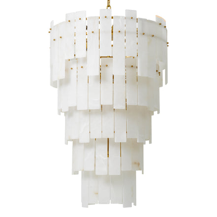 Candelabru Greyson XL, finisaj alamă antichizată, alabastru