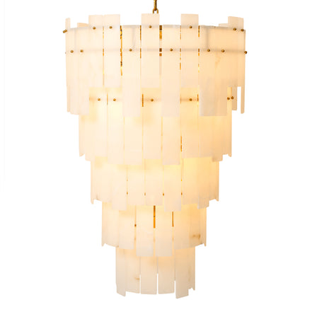 Candelabru Greyson XL, finisaj alamă antichizată, alabastru