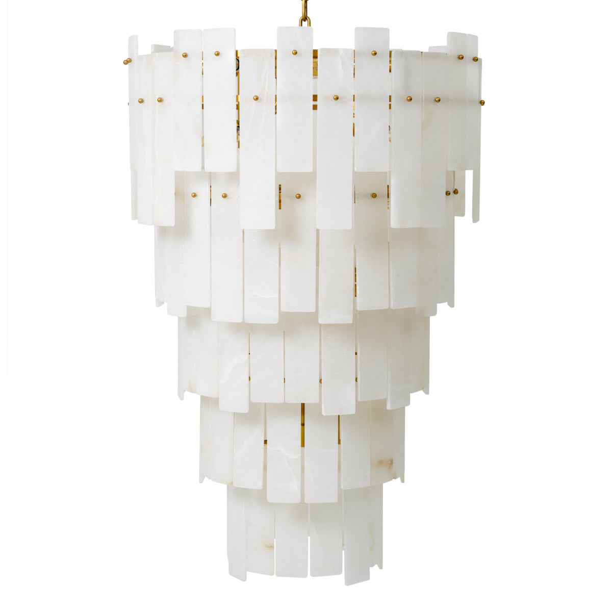 Candelabru Greyson XL, finisaj alamă antichizată, alabastru