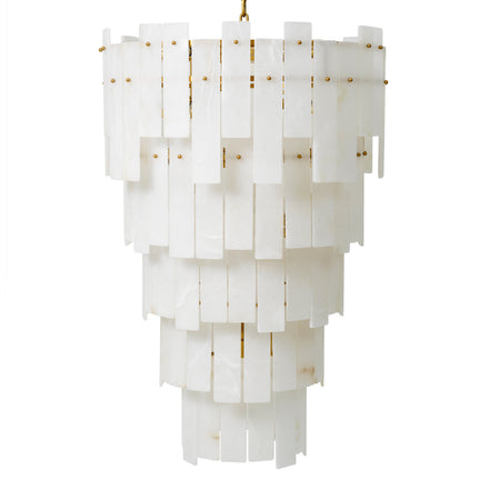 Candelabru Greyson XL, finisaj alamă antichizată, alabastru