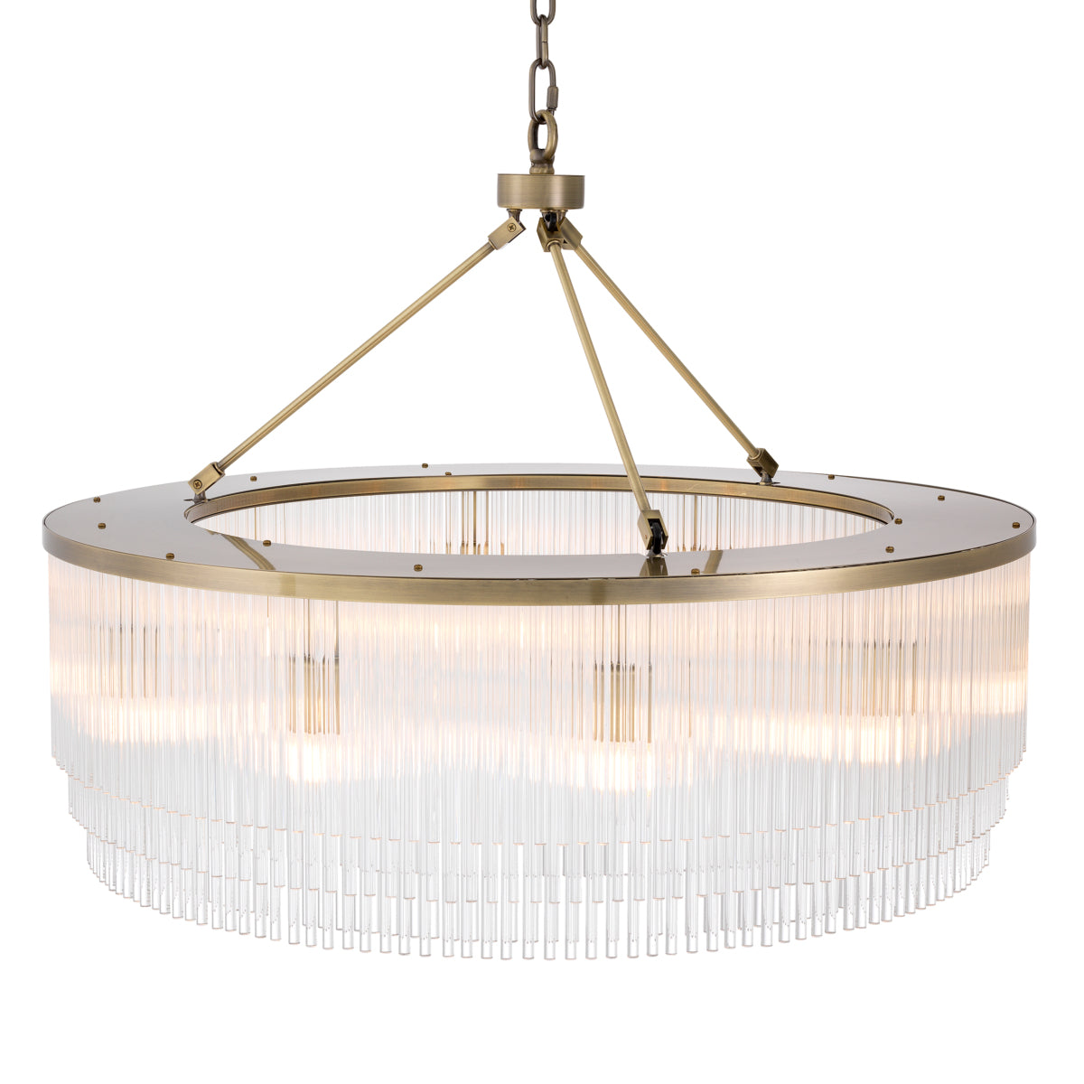 Candelabru Hector L, finisaj alamă periată deschisă