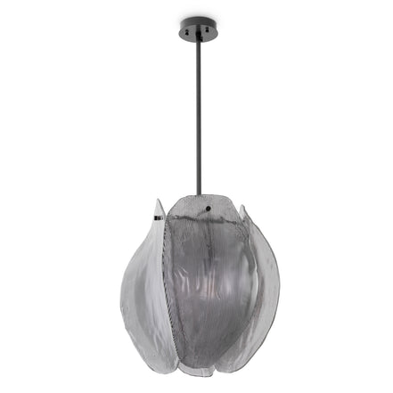 Candelabru Hibis S, finisaj bronz, sticlă fumurie