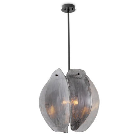 Candelabru Hibis S, finisaj bronz, sticlă fumurie
