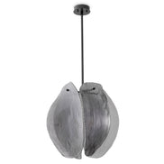 Candelabru Hibis S, finisaj bronz, sticlă fumurie