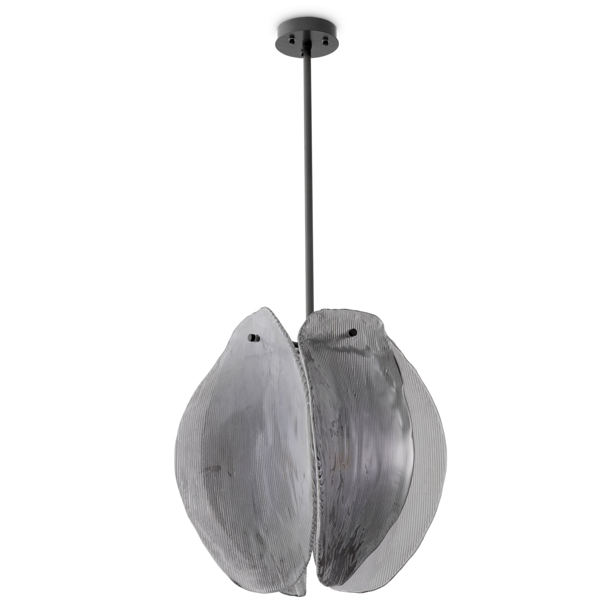 Candelabru Hibis S, finisaj bronz, sticlă fumurie
