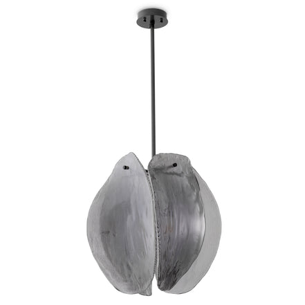 Candelabru Hibis S, finisaj bronz, sticlă fumurie