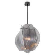 Candelabru Hibis S, finisaj bronz, sticlă fumurie