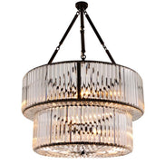 Candelabru Infinity Double, finisaj bronz cu reflexe