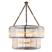 Candelabru Infinity Double, finisaj bronz cu reflexe
