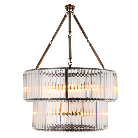 Candelabru Infinity Double, finisaj bronz cu reflexe