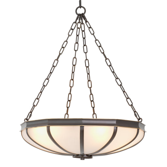 Candelabru Jenkins S, finisaj bronz cu reflexe, sticlă albă