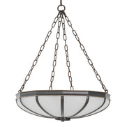 Candelabru Jenkins S, finisaj bronz cu reflexe, sticlă albă