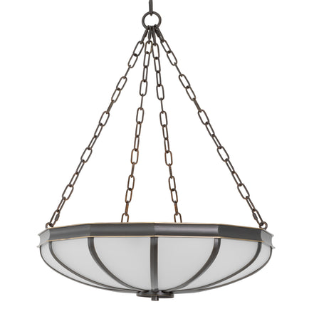 Candelabru Jenkins S, finisaj bronz cu reflexe, sticlă albă