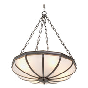 Candelabru Jenkins S, finisaj bronz cu reflexe, sticlă albă