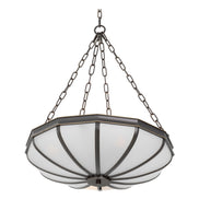 Candelabru Jenkins S, finisaj bronz cu reflexe, sticlă albă