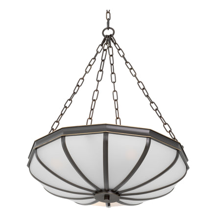 Candelabru Jenkins S, finisaj bronz cu reflexe, sticlă albă