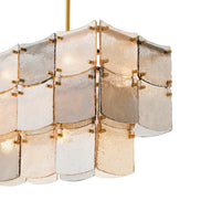 Candelabru Laurent dreptunghiular, finisaj alamă antichizată