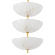 Candelabru Maranello, finisaj alamă antichizată, sticlă mată