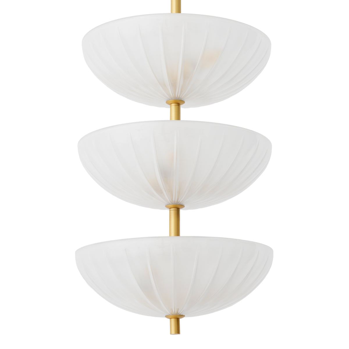 Candelabru Maranello, finisaj alamă antichizată, sticlă mată