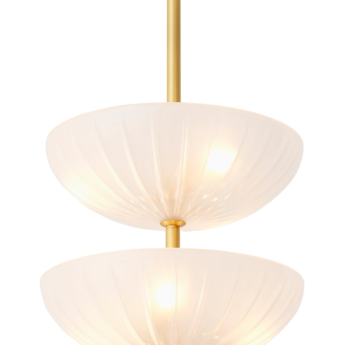 Candelabru Maranello, finisaj alamă antichizată, sticlă mată
