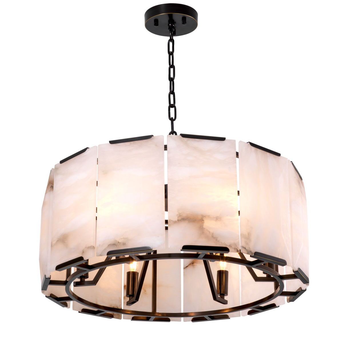 Candelabru Ortiz, finisaj bronz cu reflexe, alabastru