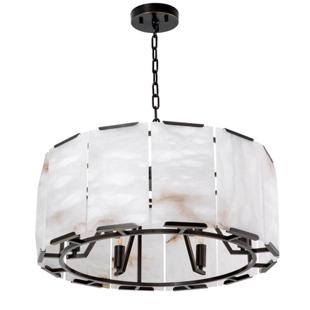 Candelabru Ortiz, finisaj bronz cu reflexe, alabastru