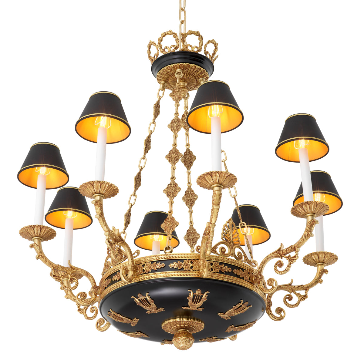 Candelabru Palais, finisaj auriu antichizat