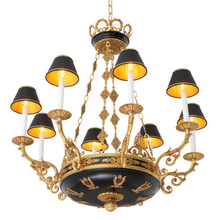 Candelabru Palais, finisaj auriu antichizat