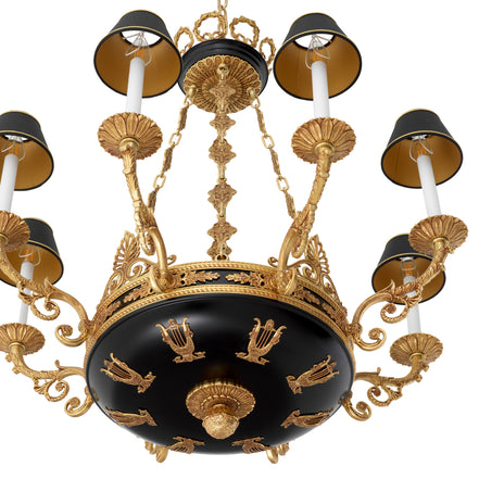 Candelabru Palais, finisaj auriu antichizat