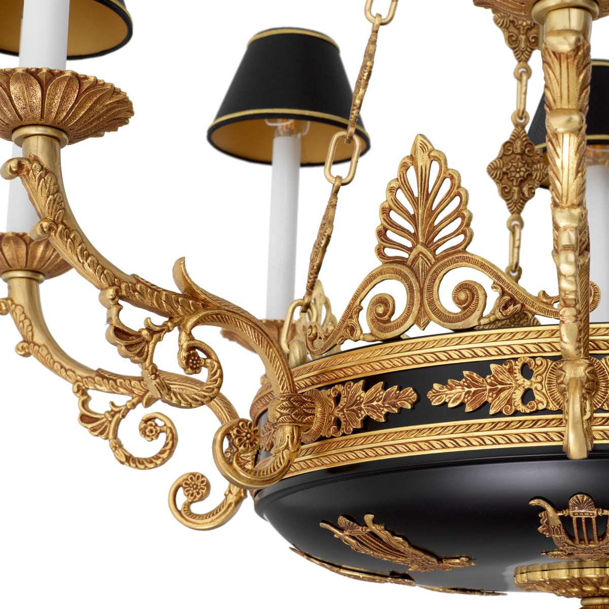 Candelabru Palais, finisaj auriu antichizat