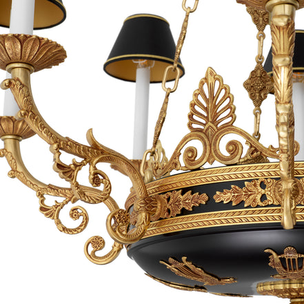 Candelabru Palais, finisaj auriu antichizat