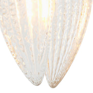 Candelabru Persephone, finisaj alamă antichizată, sticlă transparentă