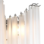 Candelabru Pulsar, finisaj nichel, sticlă mată