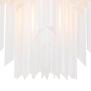 Candelabru Pulsar, finisaj nichel, sticlă mată
