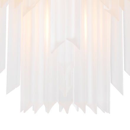 Candelabru Pulsar, finisaj nichel, sticlă mată