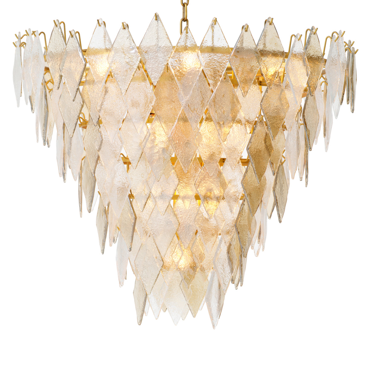 Candelabru Rhombus L, finisaj alamă antichizată