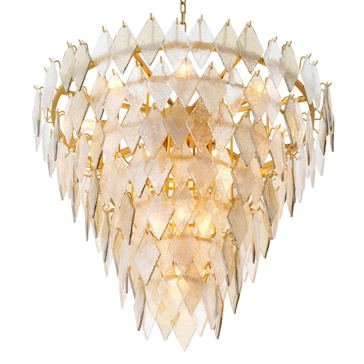 Candelabru Rhombus L, finisaj alamă antichizată