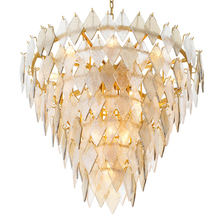 Candelabru Rhombus L, finisaj alamă antichizată