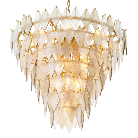 Candelabru Rhombus L, finisaj alamă antichizată