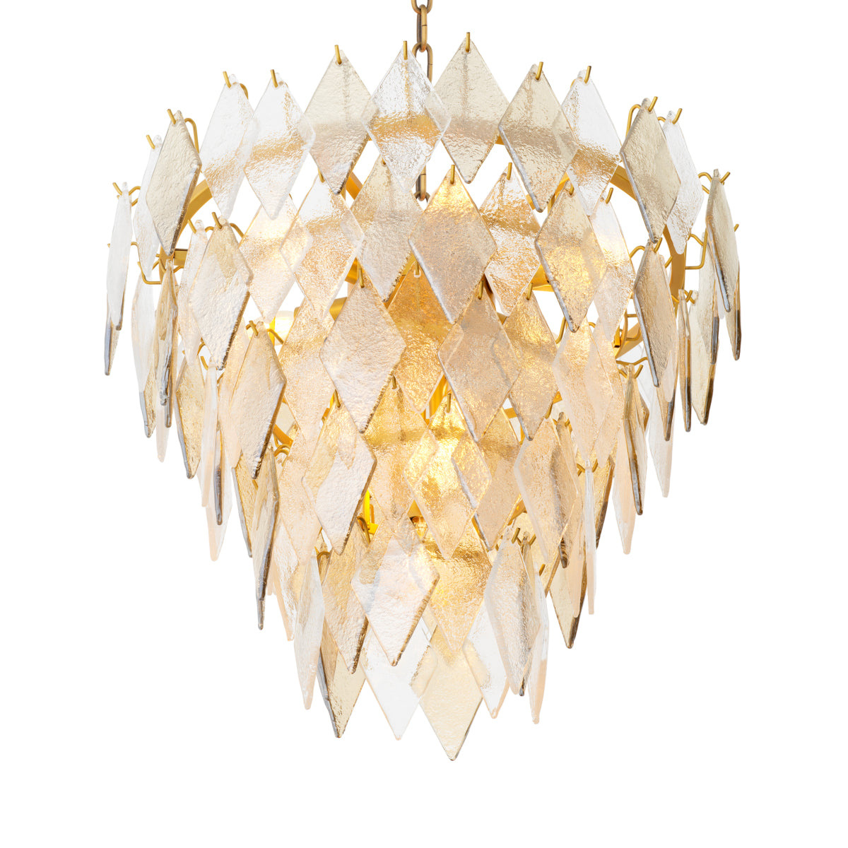Candelabru Rhombus S, finisaj alamă antichizată