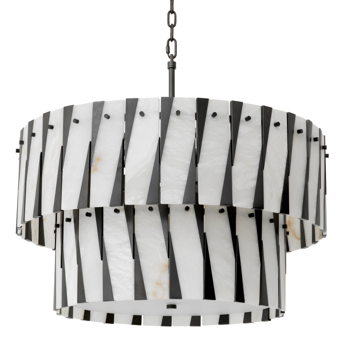 Candelabru Rivington, finisaj bronz cu reflexe, alabastru